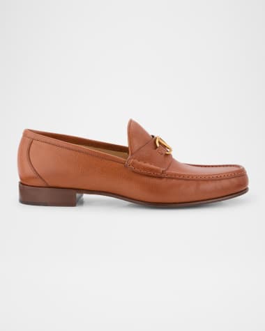 Valentino Garavani Men's VLogo Signature Leather Penny Loafers