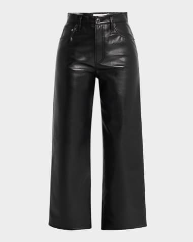 AGOLDE Ren Wide-Leg Recycled Leather Jeans