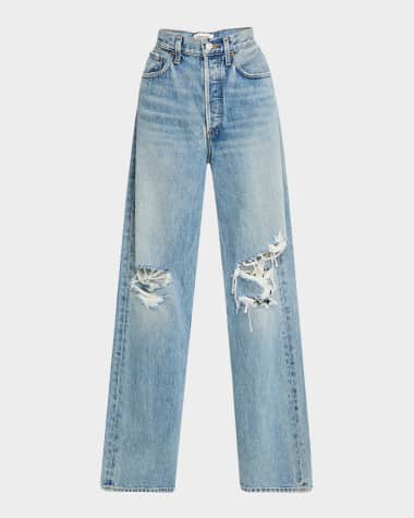 AGOLDE Kelly Distressed Straight Jeans