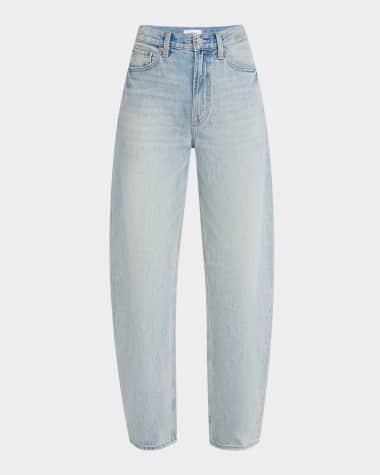 PISTOLA Wes High-Rise Rhinestone Barrel Jeans