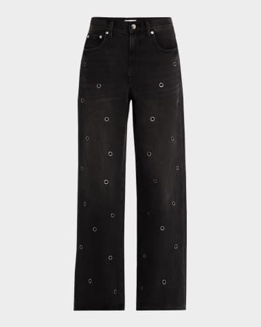 PISTOLA Hendrix High-Rise Baggy Grommet Jeans
