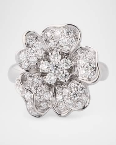 Leo Pizzo Flora 18K White Gold Diamond Ring