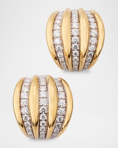 Leo Pizzo Diamond Earrings in 18K Yellow and White Gold