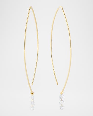 Graziela Gems 18K Yellow Gold Floating Diamond Earrings