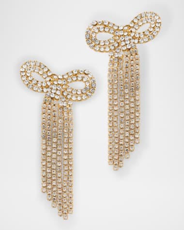 BaubleBar Nicci Gold-Plated Crystal Bow Earrings