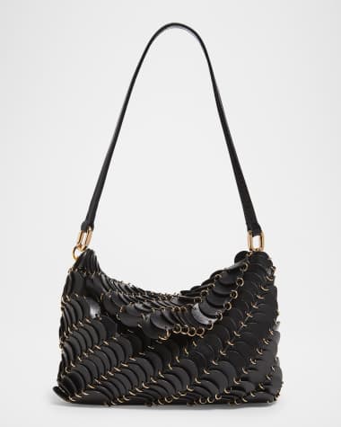 Rabanne Disc-Link Leather Shoulder Bag