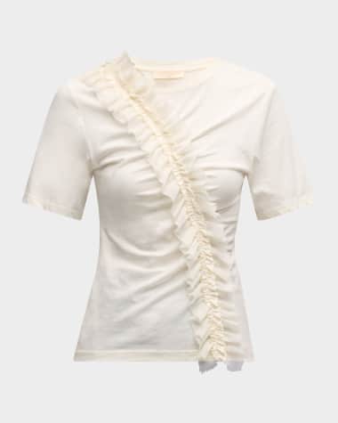 Ulla Johnson Vivi Ruffle Organic Cotton Top