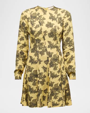 Ulla Johnson Juliette Floral Long-Sleeve Mini Dress