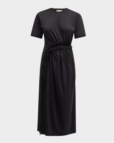 Ulla Johnson Lilia Ruffle Organic Cotton Midi Dress