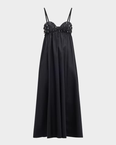 Ulla Johnson Harlan Beaded Empire-Waist Dress
