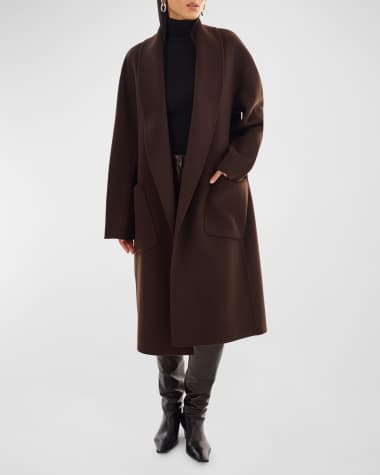 LaMarque Thara Double-Face Wool Cocoon Coat
