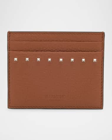 Valentino Garavani Men's Leather Rockstud Card Holder