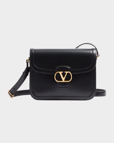 Valentino Garavani Men's Brass VLogo Leather Shoulder Bag