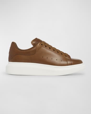 McQueen Men's Oversized Leather Low-Top Sneakers