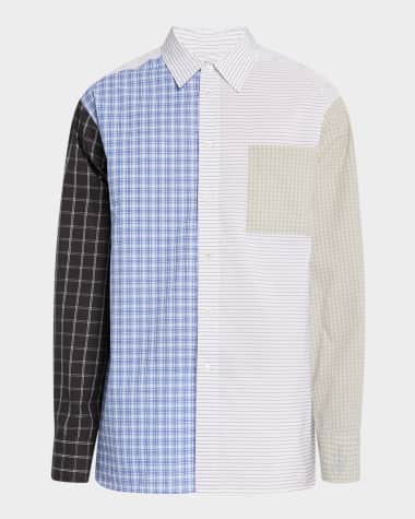JW Anderson Men's Patchwork Sport Shirt