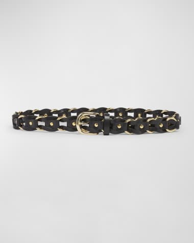 Isabel Marant Bali Goldtone Chained Leather Belt