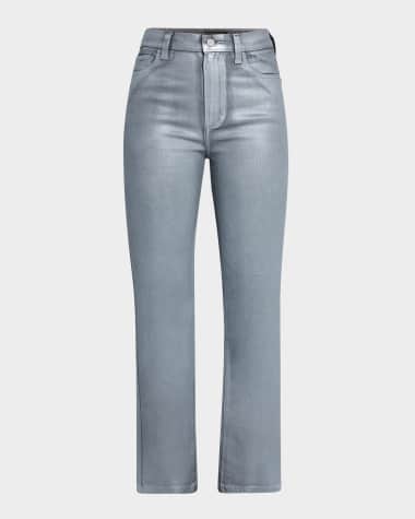 PAIGE Claudine Metallic Kick-Flare Jeans