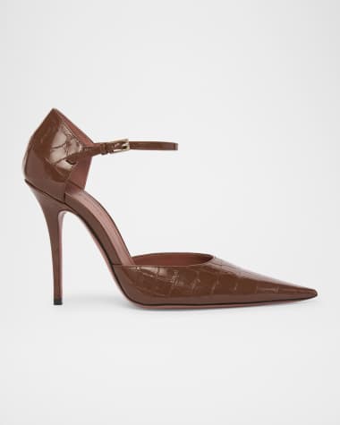 Amina Muaddi Barbara Croco Mary Jane Pumps