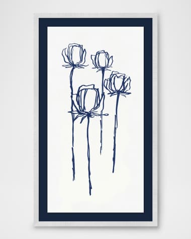 Wendover Art Group "Navy Rose 2" Framed Giclee