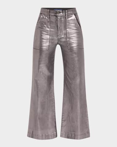 Ramy Brook Clifford Cropped Metallic Jeans