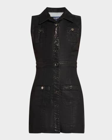 Ramy Brook Katalina Metallic Denim Mini Dress