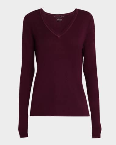 Majestic Filatures Machine Washable Cashmere V-Neck Pullover