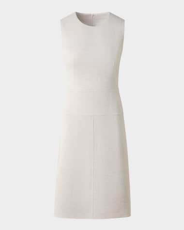 Akris Sleeveless Paneled Double-Face Linen Dress