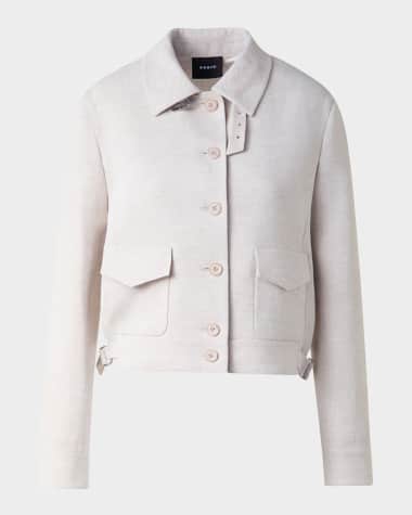 Akris Peer Twisted Linen Double-Face Jacket