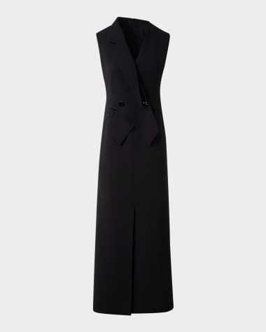 Akris Double-Face Wool Midi Sheath Dress