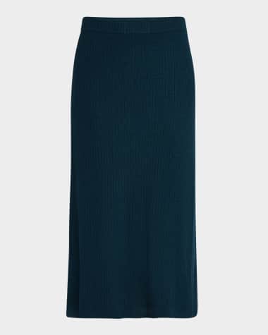 Vince Ribbed Midi Skirt