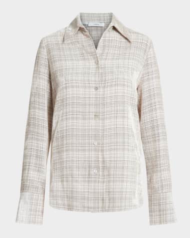 Vince Plaid Button-Front Shirt
