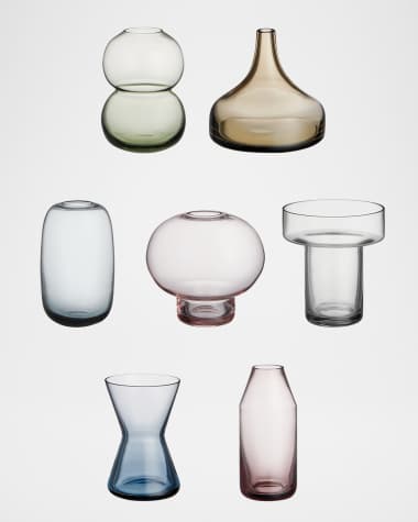 Orrefors Midsummer Mini Glass Vases, Set of 7