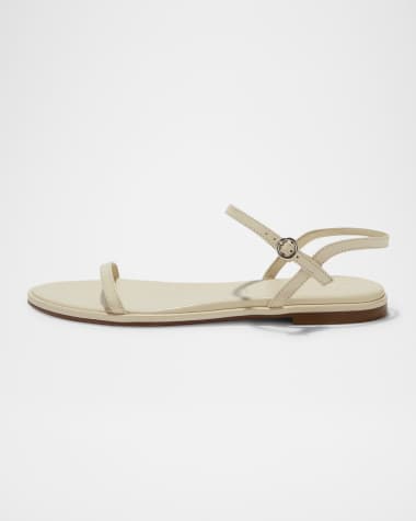 Aeyde Nettie Leather Ankle-Strap Sandals