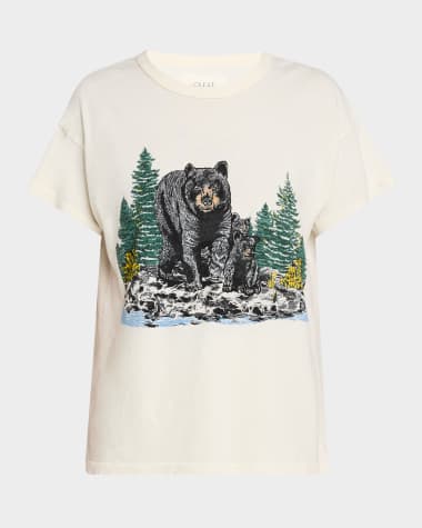 The Great The Boxy Crew Tee with Black Bear Graphic