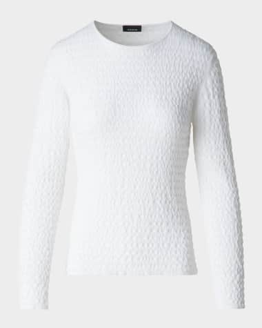 Akris Textured Knit Crewneck Sweater