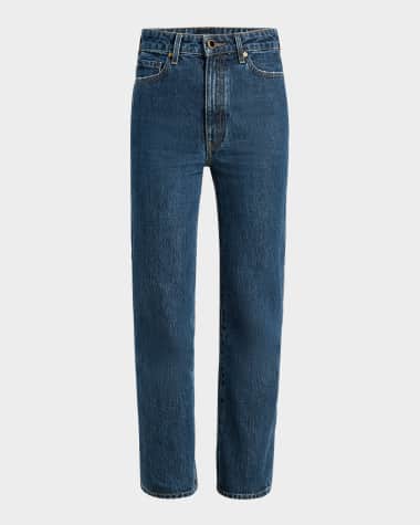 Khaite Abigail High-Rise Straight-Leg Jeans