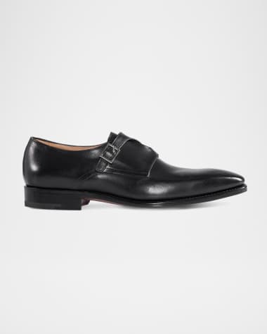 Paul Stuart Men's Samson Leather Monk Strap Loafers