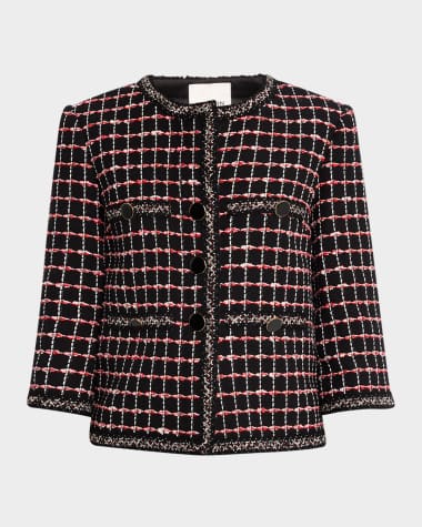 St. John Window Pane Tweed Jacket