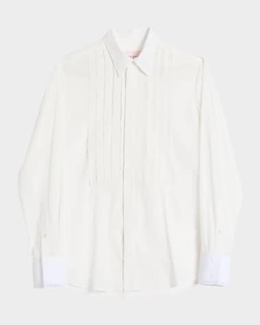 Valentino Garavani Men's Lace-Plastron Tuxedo Shirt
