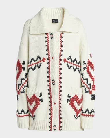 Moncler Grenoble Hand-Embroidered Cardigan