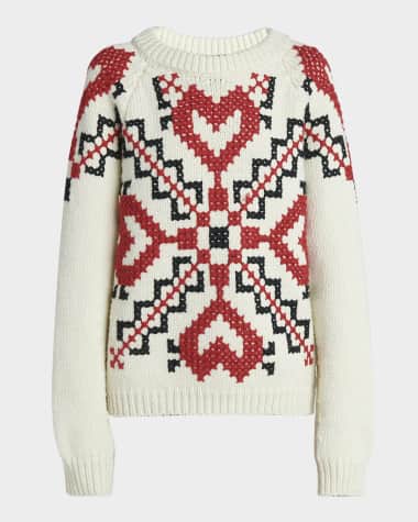 Moncler Grenoble Hand-Embroidered Crewneck Sweater