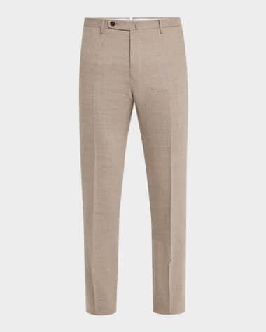 Incotex Men's Colored Wool Twill Dress Pants