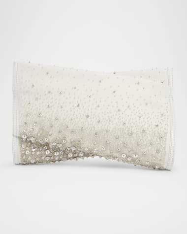 Christian Louboutin Loubitwist Small Embellished Satin Clutch Bag