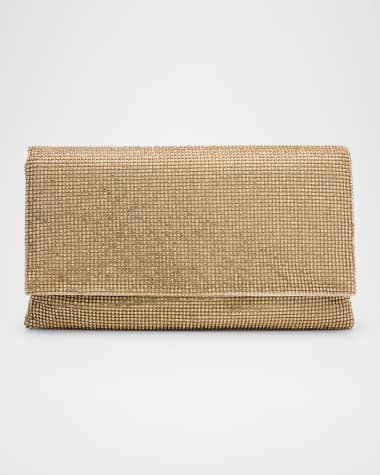 Whiting & Davis Evening Flap Mesh Clutch Bag