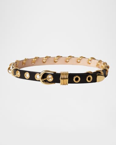 Dehanche Revenge Grommet Rivet & Rings Leather Belt