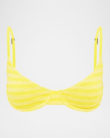 bond-eye swim Limoncello Stripe Gracie Balconette Bikini Top