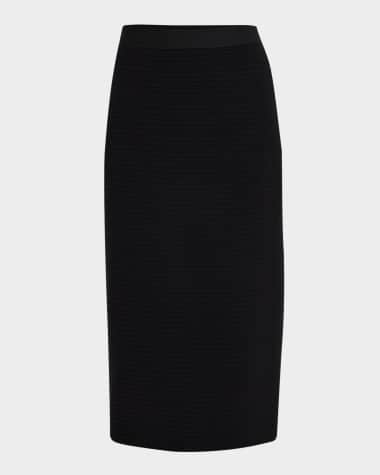 FABIANA FILIPPI Wool-Cotton Knit Midi Pencil Skirt