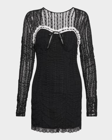 LoveShackFancy Evangelina Lace Mini Dress