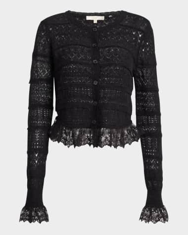 LoveShackFancy Norden Alpaca-Blend Lace-Trimmed Cardigan