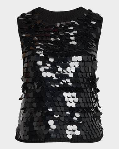 ELEVEN SIX Cora Sequin Crochet Tank